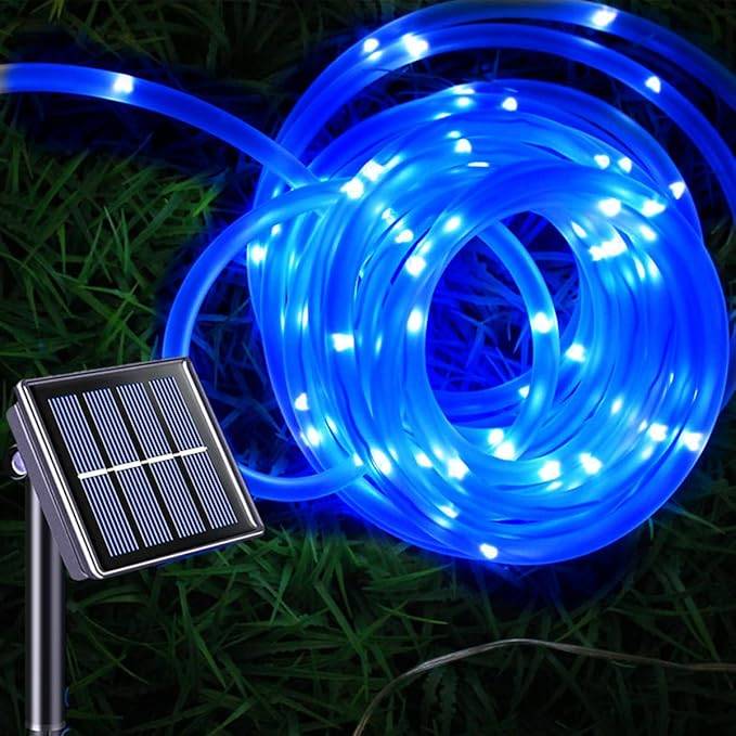 ZYF-D268 Solar Powered Tube Light Copper Wire Blue 50M With Remote Control
