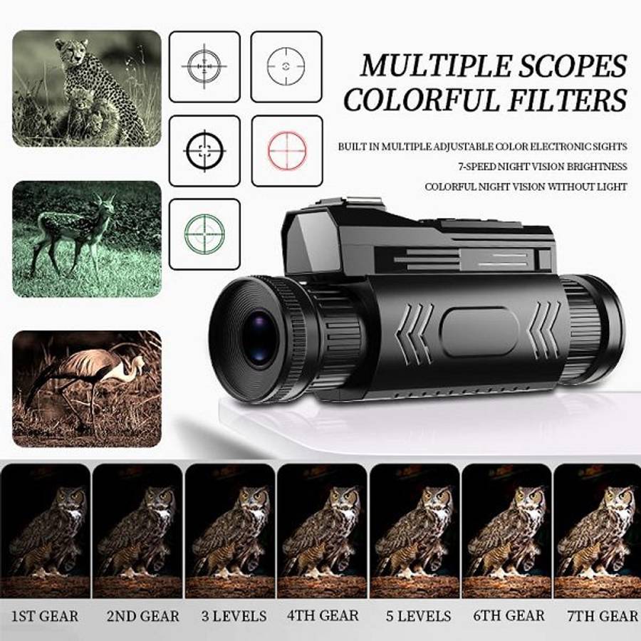D12 4K Ultra HD WiFi Monocular Night Vision Camera 64MP 4800mah Battery