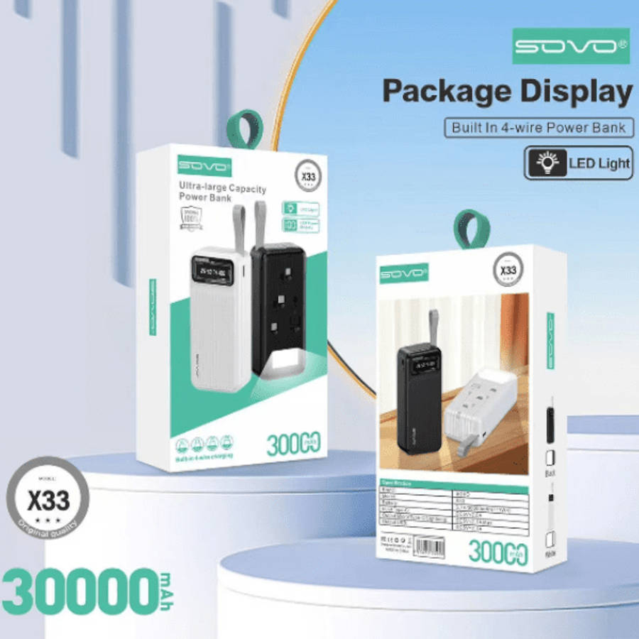 X33 Sovo 30000mah Power Bank