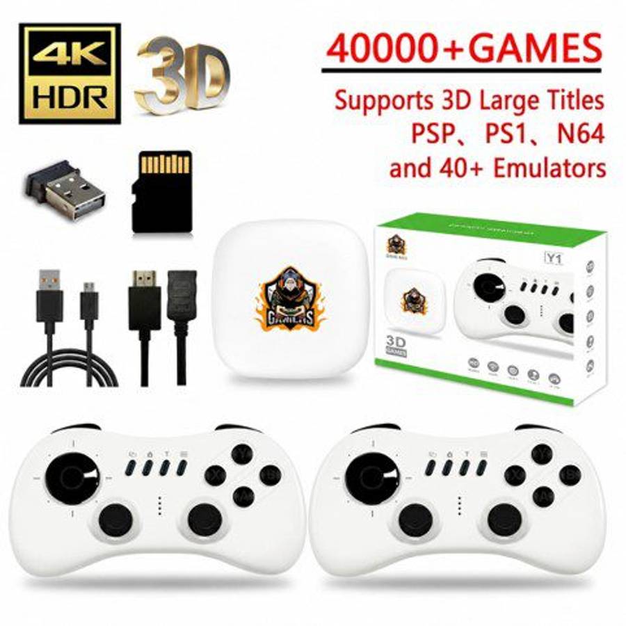 Y1 Game Box 2.4G 4K Pro Wireless Controller Video Game 40000+ Games