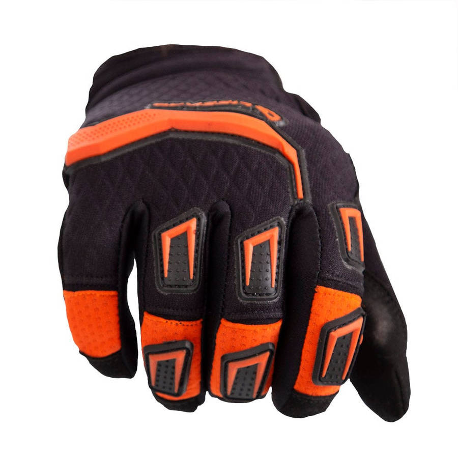 LIZZARD Knuckle - Long Finger Glove - BLACK/ORANGE | M