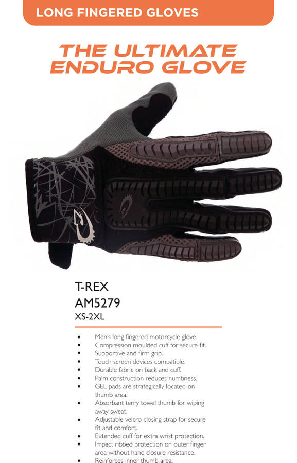 LIZZARD T-Rex - Long Finger Glove - XL