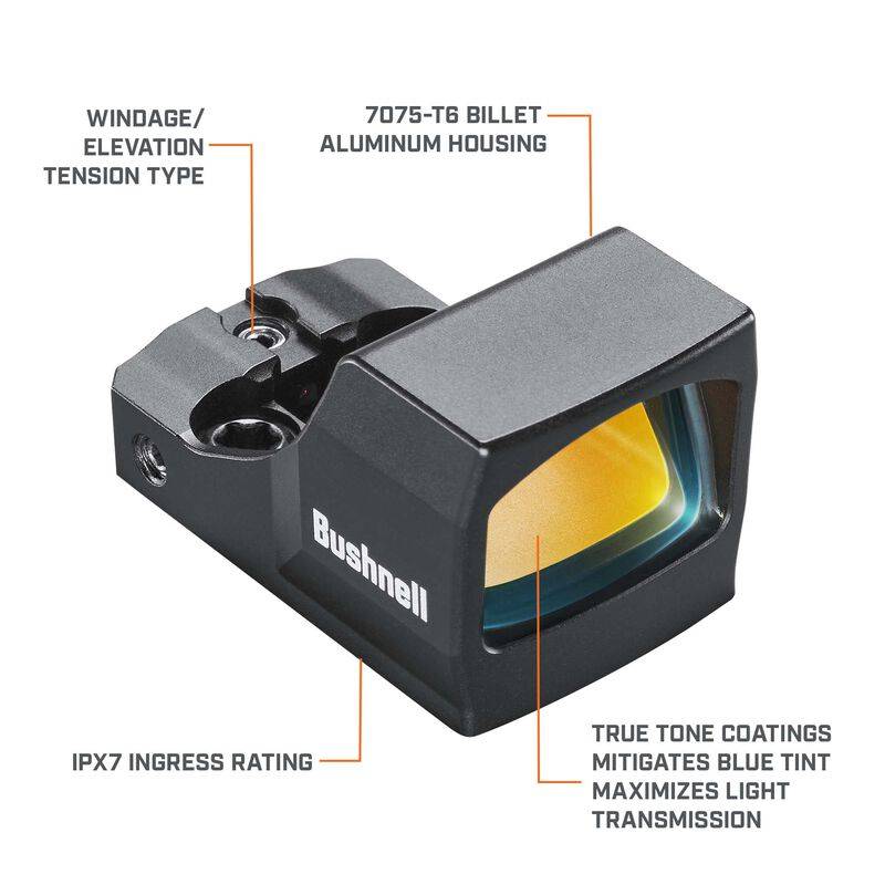 Bushnell RXC-200 6MOA RED DOT COMPACT BLK REFLEX