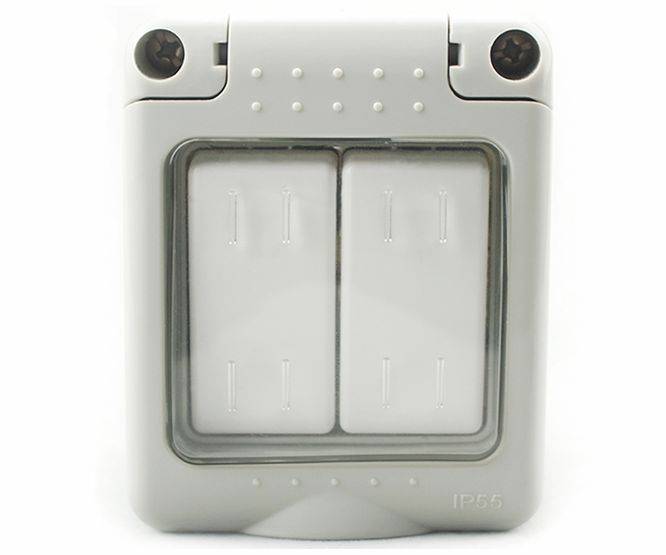 WALL SWITCH W/P 2 LEVER 1 WAY STI-002WP