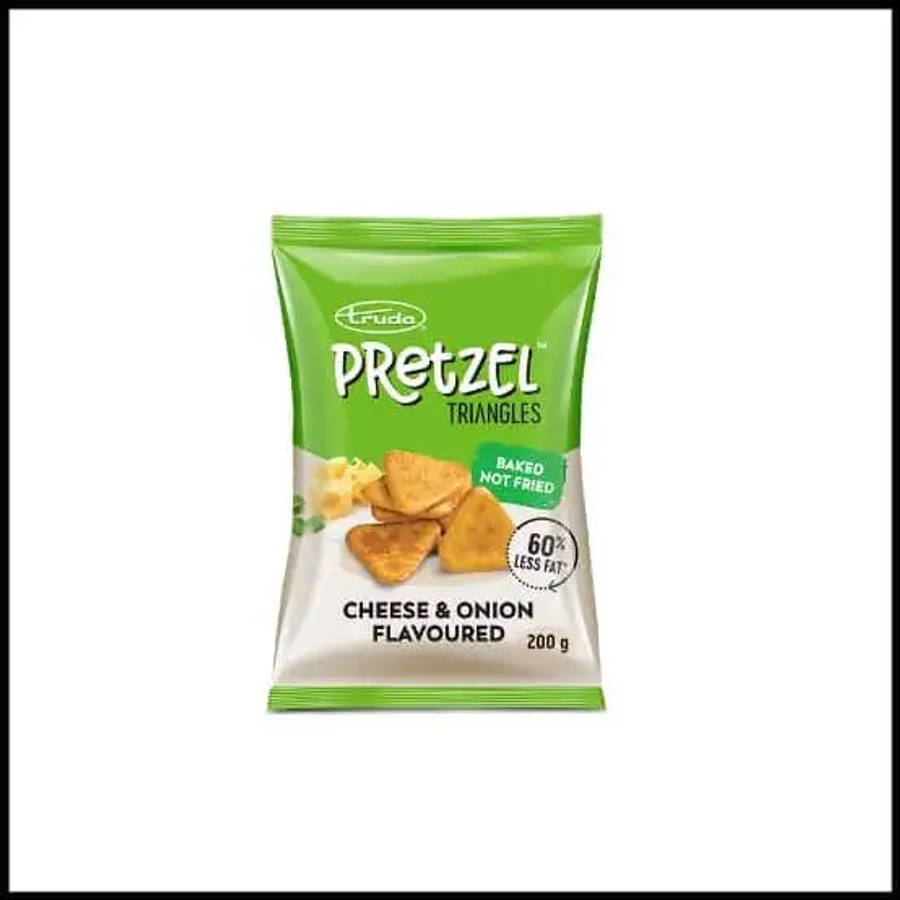 Truda Pretzel Triangles- Cheese And Onion 200g