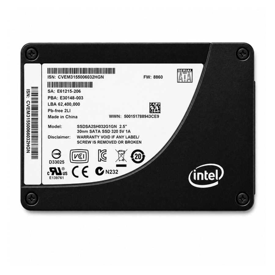 32GB Intel  SSD | SATA 3 Gbs | 2.5'' | Solid State SSD