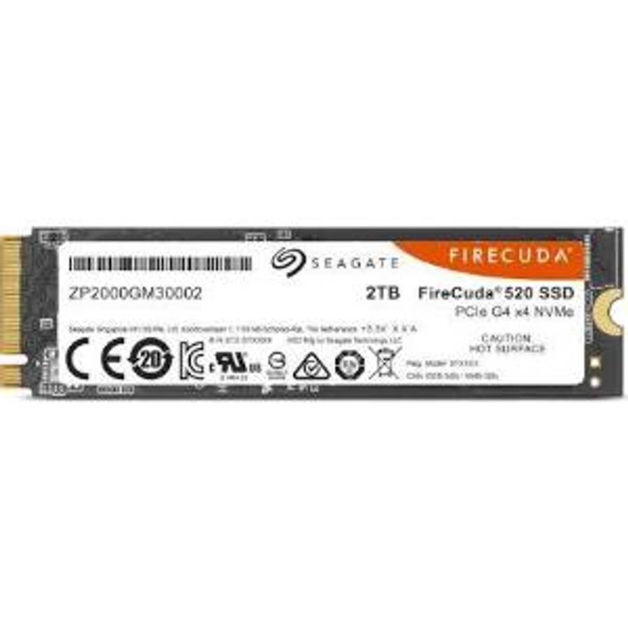 2TB Seagate Firecuda 520, M.2 (2280), PCIe Gen4x4, NVMe Extreme 5Gbps 725K IOPS, SSD (PS-5 Certified
