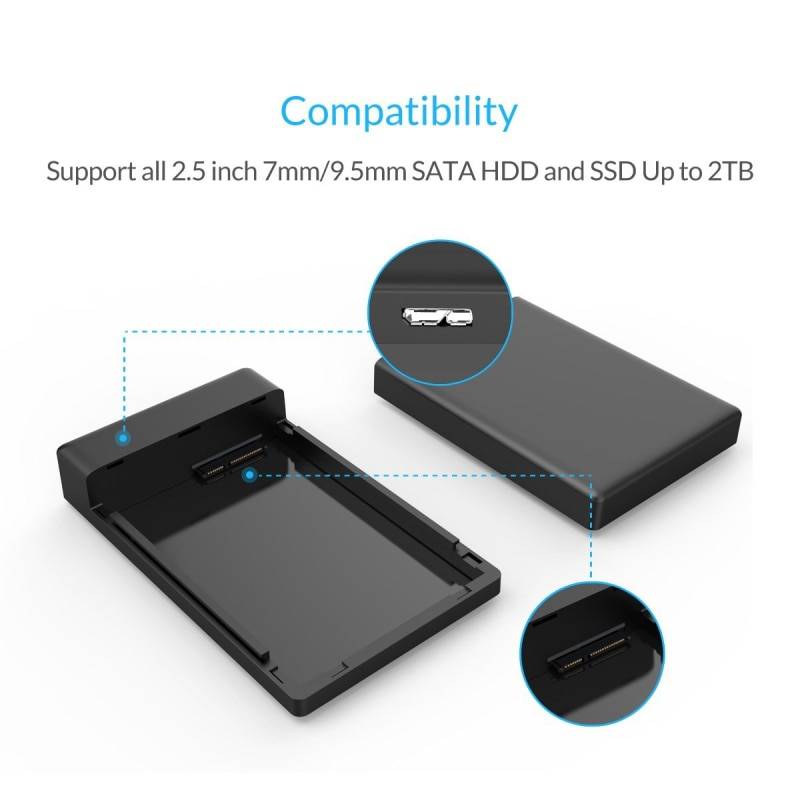 ORICO 2.5 USB3.0 External HDD Enclosure - Red (Unboxed Deal)