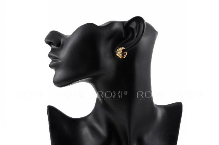Fashion Jewelry Female Ear Stud Gold Willow Leaf Earrings