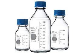 Laboratory Bottle with Blue Screw Cap 100ml