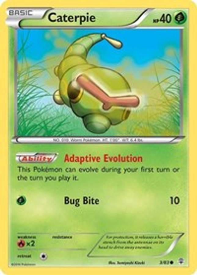 Caterpie #3/83 - Generations (Reverse Holofoil - Near Mint) - Reverse Holofoil - Near Mint