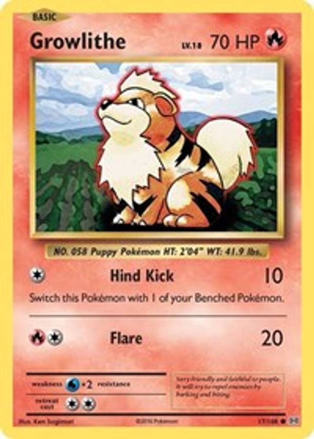 Growlithe #17/108 - XY - Evolutions (Normal - Near Mint) - Normal - Near Mint
