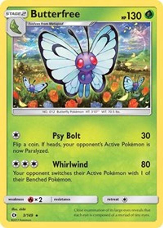 Butterfree #3/149 - SM Base Set (Normal - Near Mint) - Normal - Near Mint