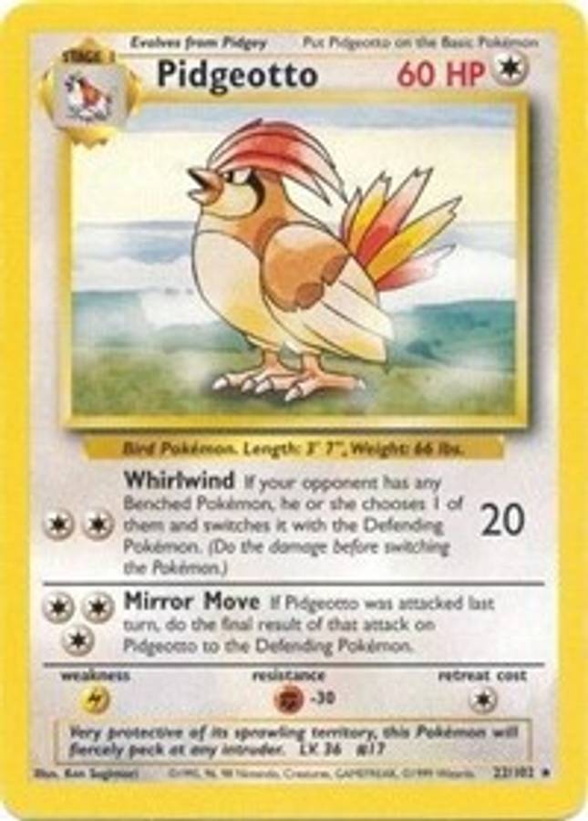 Pidgeotto #022/102 - Base Set (Normal - Near Mint) - Normal - Near Mint