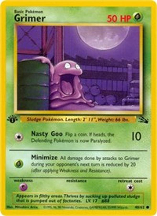 Grimer #48/62 - Fossil (Unlimited - Damaged) - Unlimited - Damaged