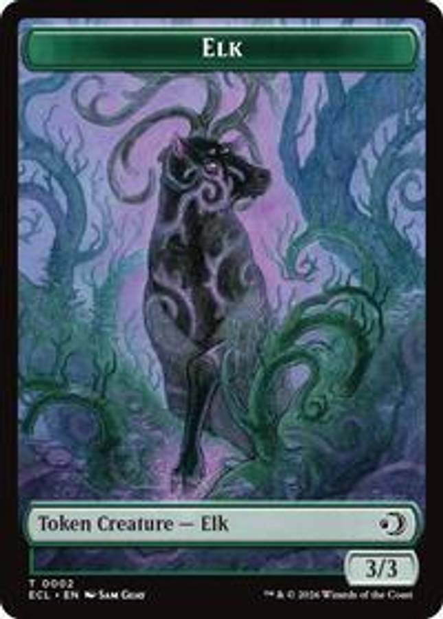 Elk // Emblem - Oko, Shadowmoor Scion Double-Sided Token #2 // 12 - Lorwyn Eclipsed (Normal - Nea...