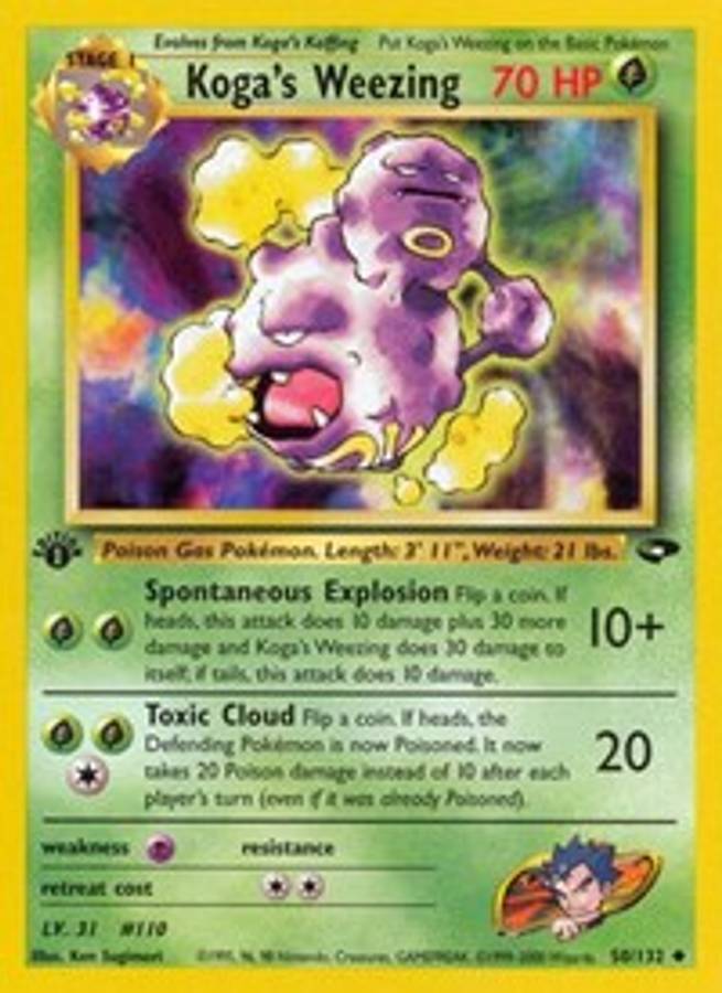 Koga's Weezing #050/132 - Gym Challenge (Unlimited - Lightly Played) - Unlimited - Lightly Played