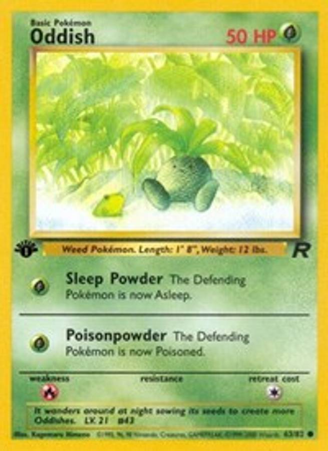 Oddish #63/82 - Team Rocket (Unlimited - Lightly Played) - Unlimited - Lightly Played