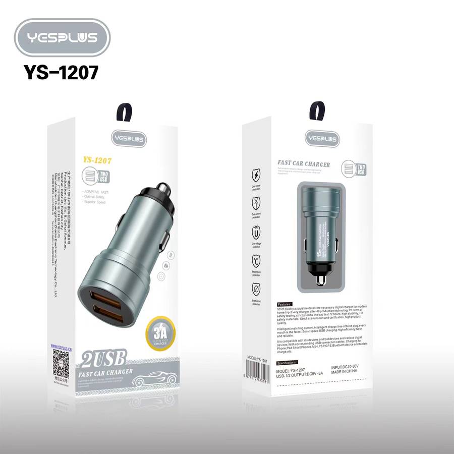 YESPLUS YS-1207 3A 2USB Car Charger