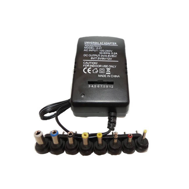 Aventech 1.5V-12V2A 12W AC/DC Universal Adapter