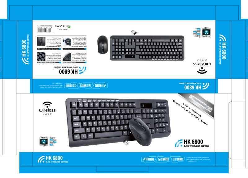 HK6800 Wireless Combo Keyboard+Mouse
