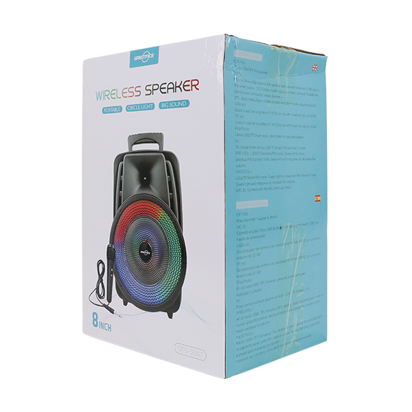 GTS-2047 Bluetooth 8" Speaker W/Mic