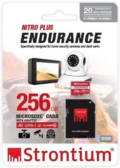 Strontium 256GB Nitro Plus Endurance A2 Micro SD Card