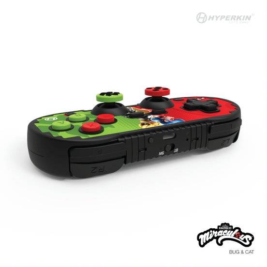 Hyperkin Official Miraculous Pixel Art Bluetooth Switch Controller - Ladybug & Cat