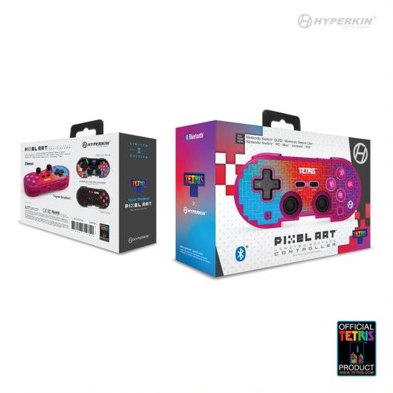 Hyperkin Official Tetris Pixel Art Bluetooth Switch Controller - Hyper Gradient