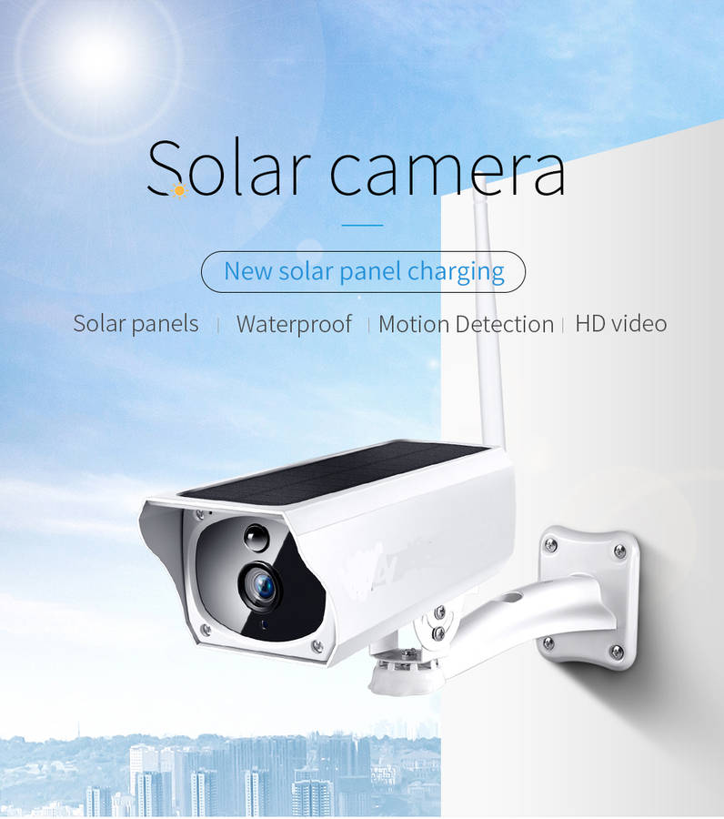 Solar WiFi Bullet Camera (W/18650 Battery)