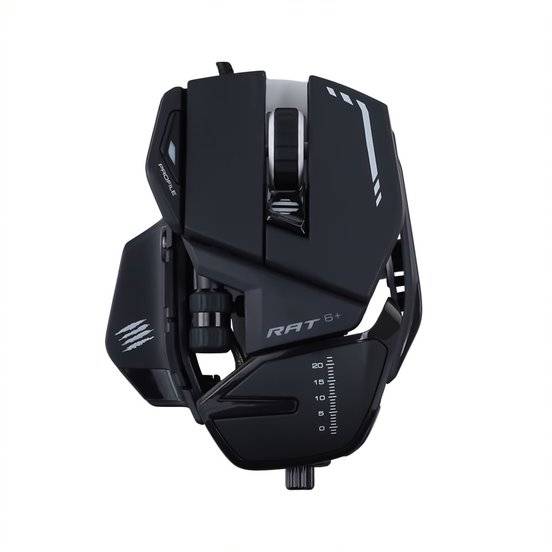 Mad Catz R.A.T. 6+ Wired Optical Gaming Mouse - Black