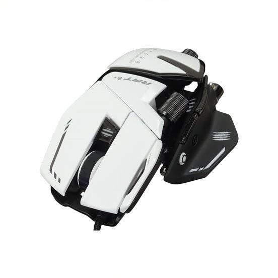 Mad Catz R.A.T. 8+ Wired Fully Adjustable Gaming Mouse - White