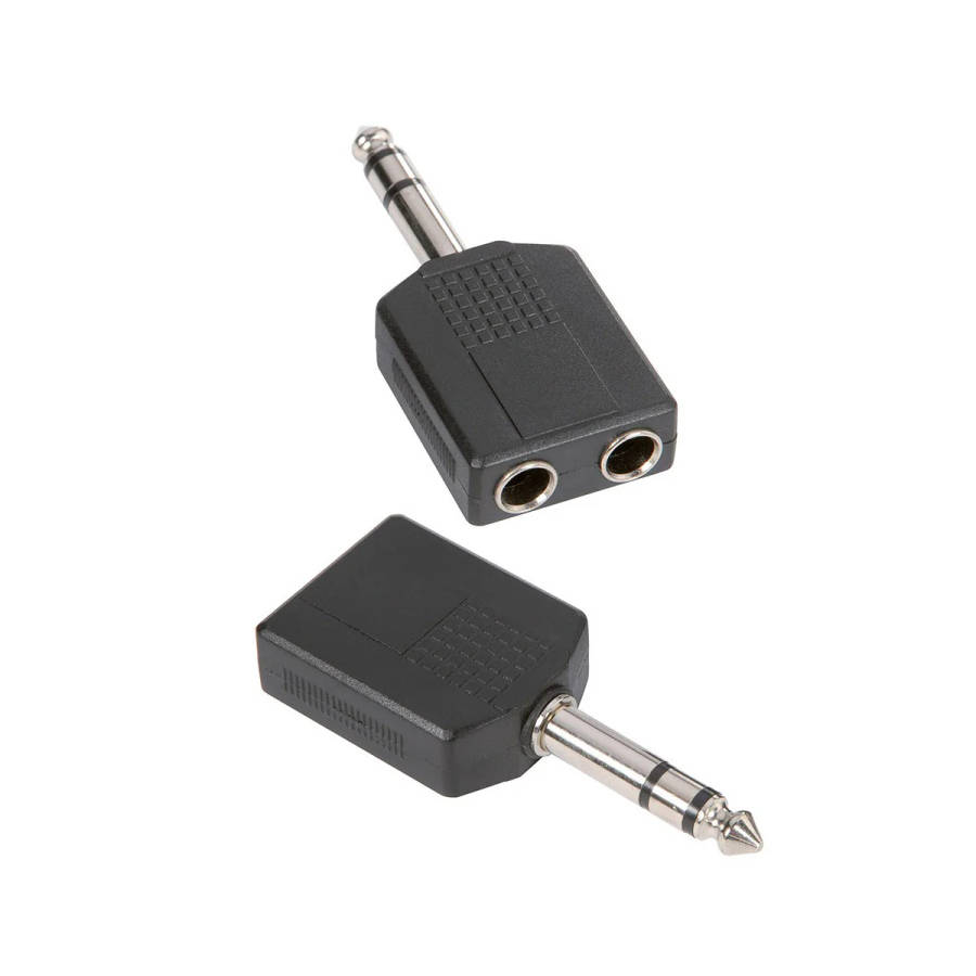 6.3mm(M) to 2X6.3mm(F) (2 Pack) Adapter