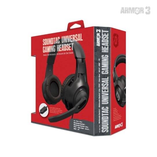 Armor3 SoundTac Universal Gaming Headset - Black