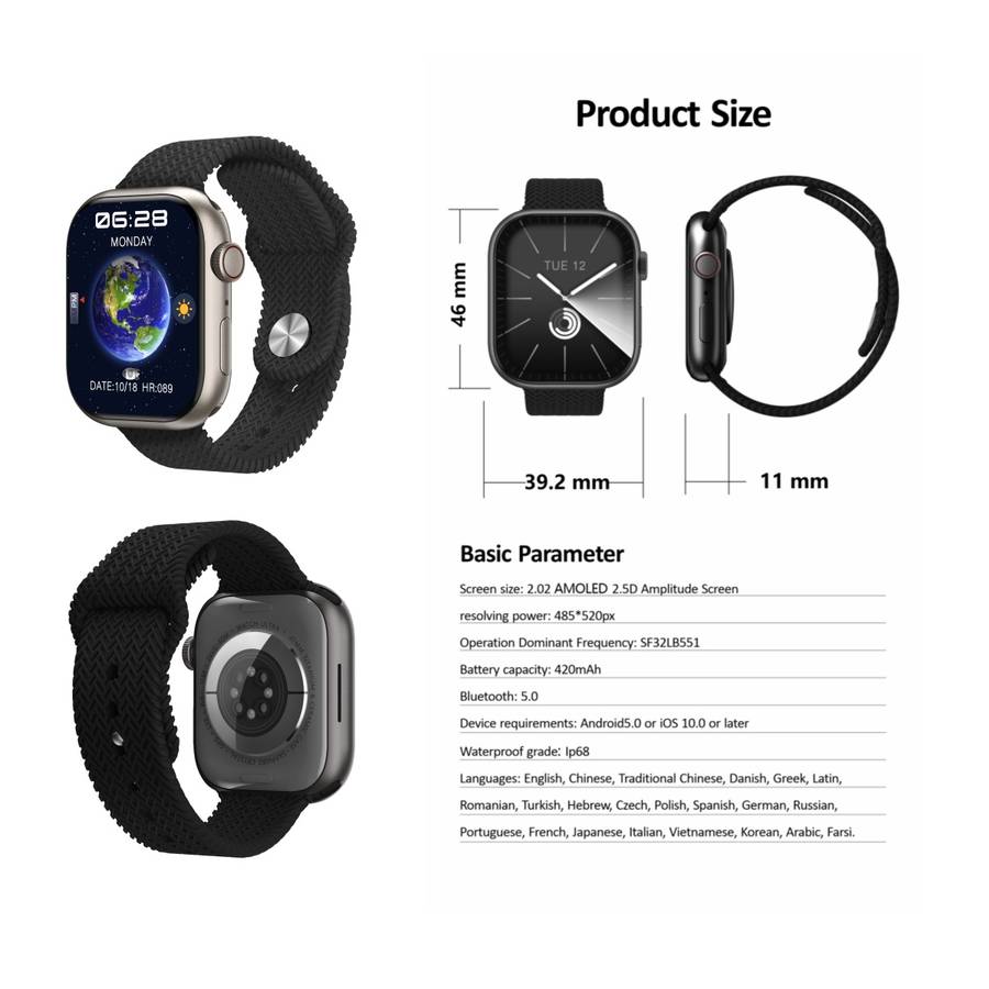 HK9 Promax+ Smart Watch