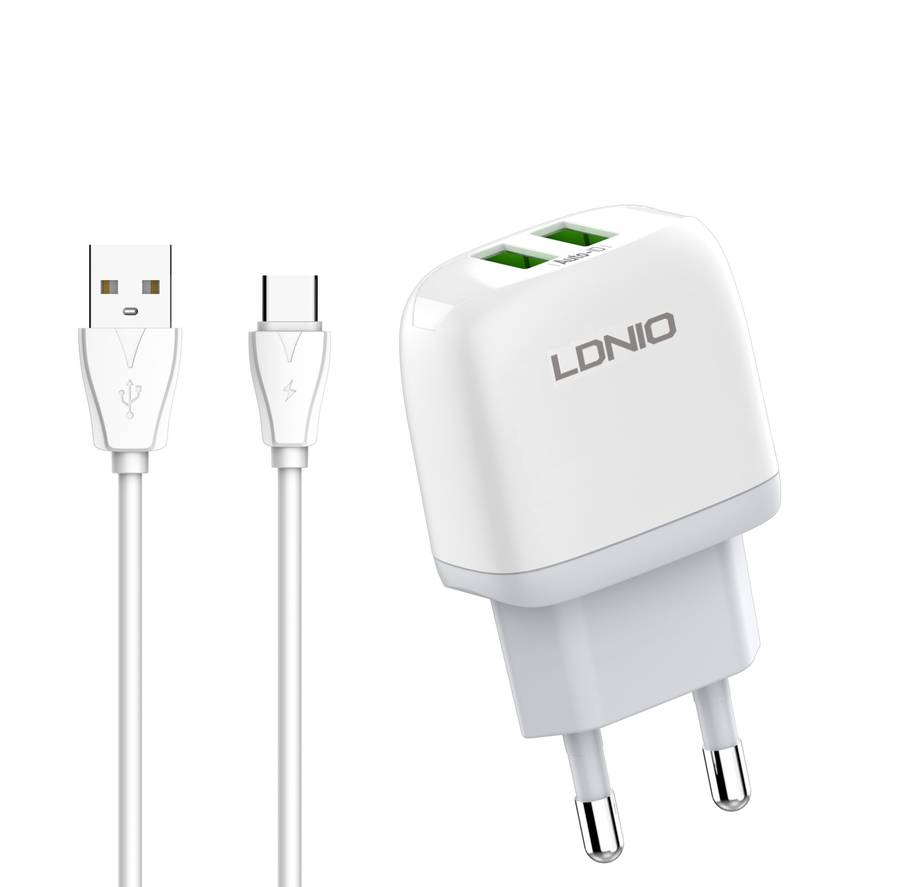 LDNIO A2219 2*USB 12W Charger - Type-C