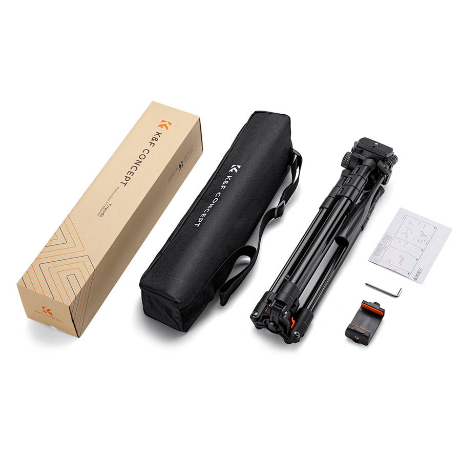 KF09.115 | K&F Classic-Vlogger Tripod with Video Head and Smartphone Mount