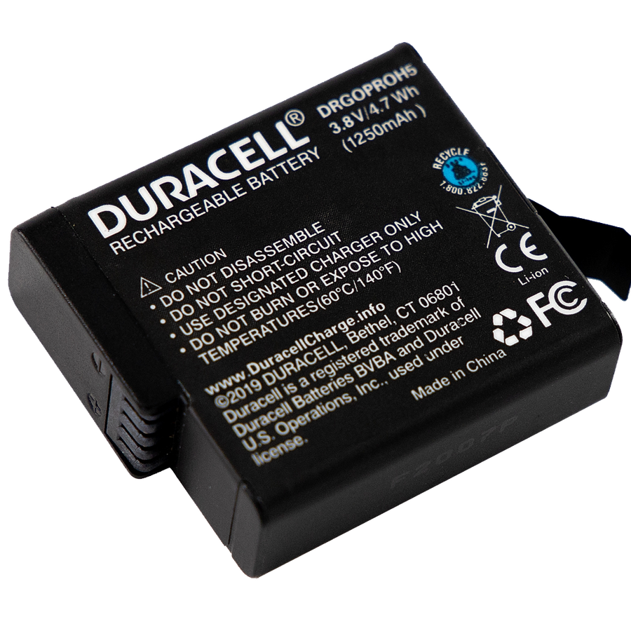 2 Pack GoPro Hero 5/6/7 or 8 Batteries by Duracel | DRGOPROH5-X2