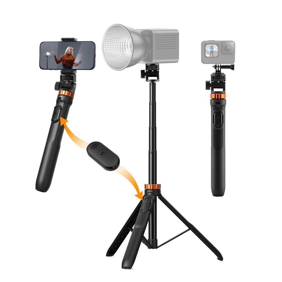 K&F 175cm Selfie Stick Tripod with Remote and Phone Mount | KF09.143