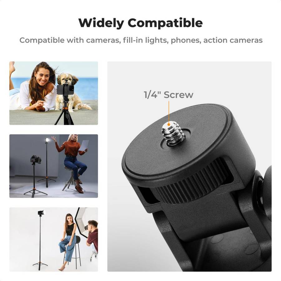K&F 175cm Selfie Stick Tripod with Remote and Phone Mount | KF09.143