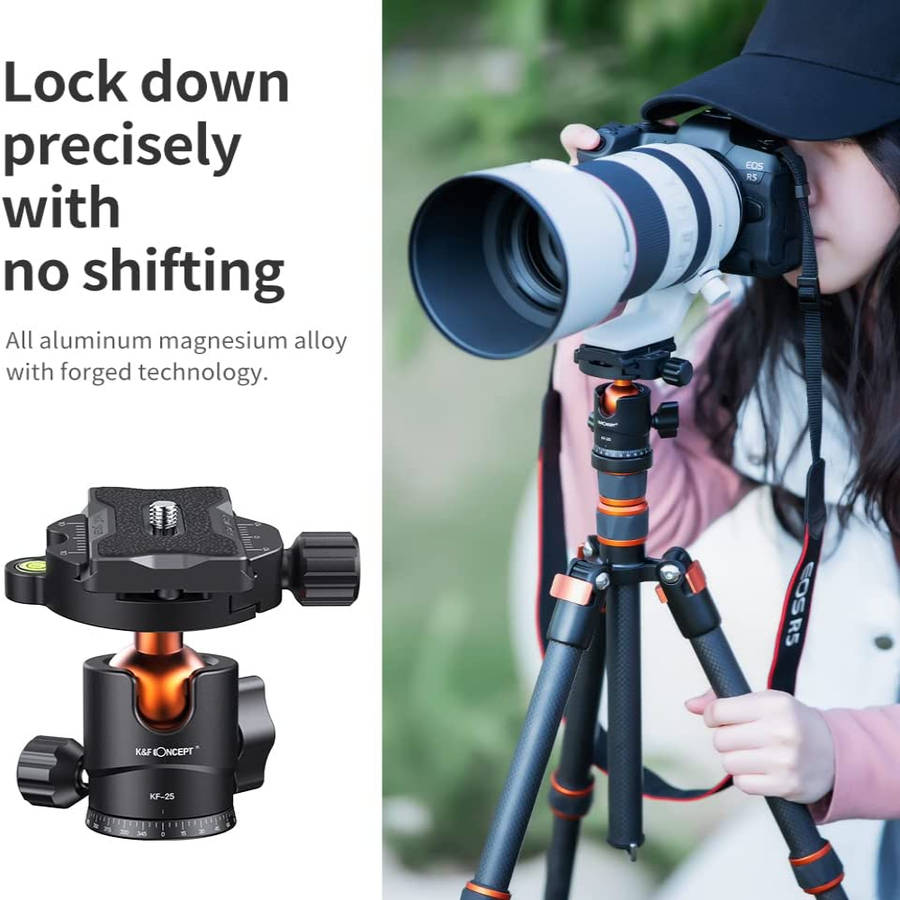 KF31.029V3 | K&F 25mm Ball Head with 8kg payload and 2 Quick Release Plates