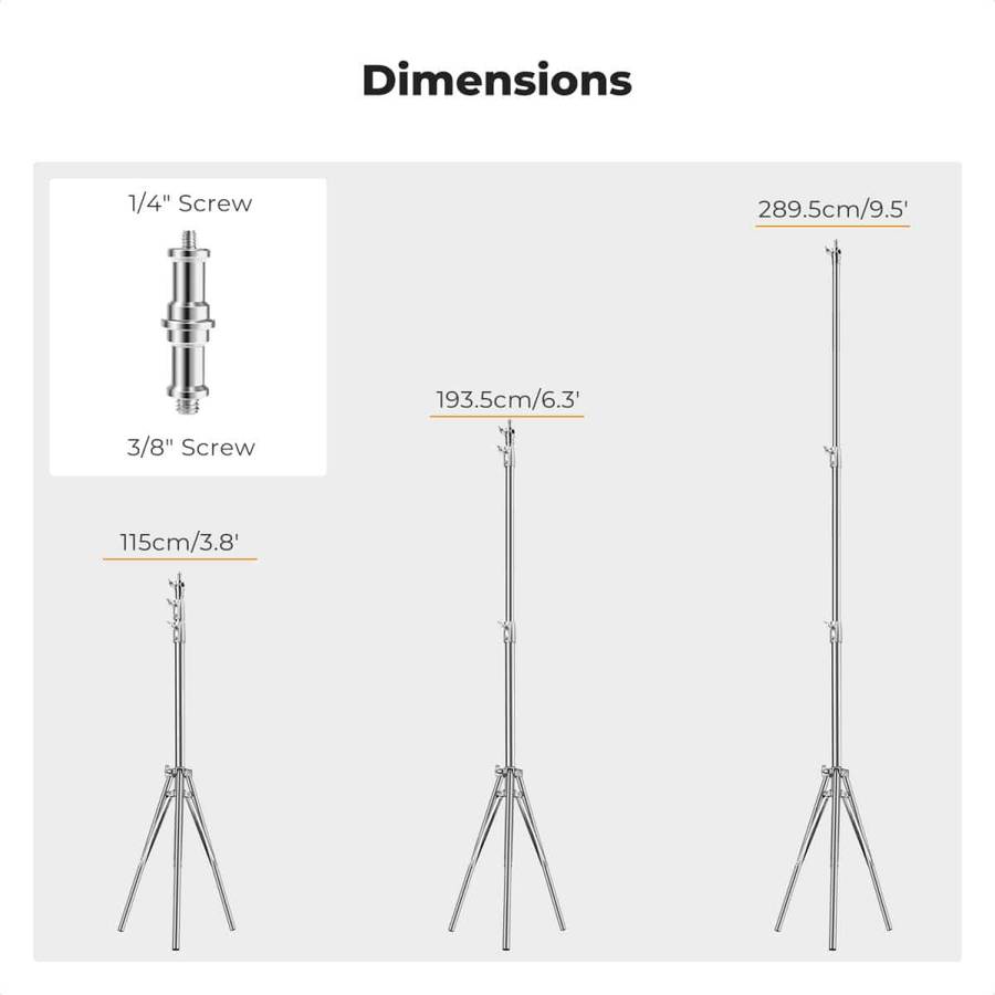 KF34.044 | K&F 2.8m Heavy Duty Light Stand