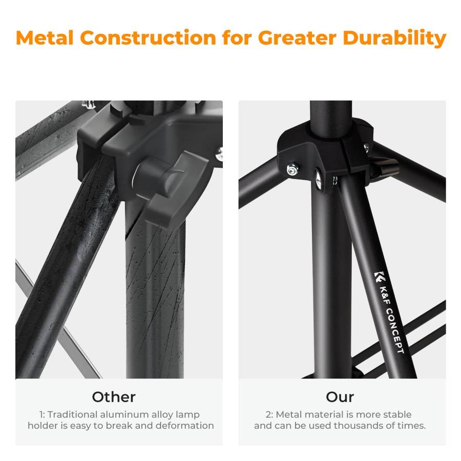 K&F Light Stands Ideal for Hobbyist Creators - K&F 2m Light Stand for 5kg Loads Ideal for Hobbyis...