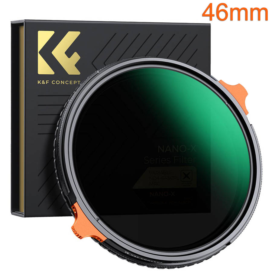 KF01.1909 | K&F 46mm 2-in-1 CPL and Variable ND 4-64 Filter Nano-X Series