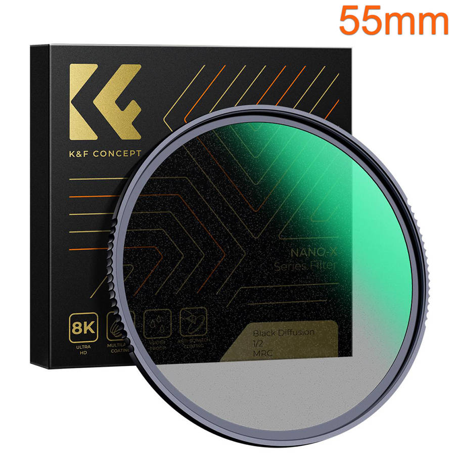 KF01.1650 | K&F 55mm 1/2 Black Diffusion Filter Nano-X Series