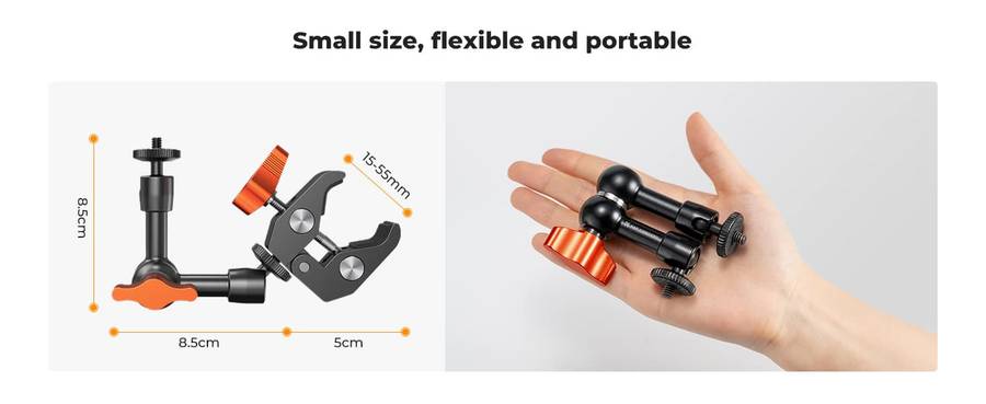 KF31.130 | K&F 6" (15cm) Magic Arm with Super Clamp