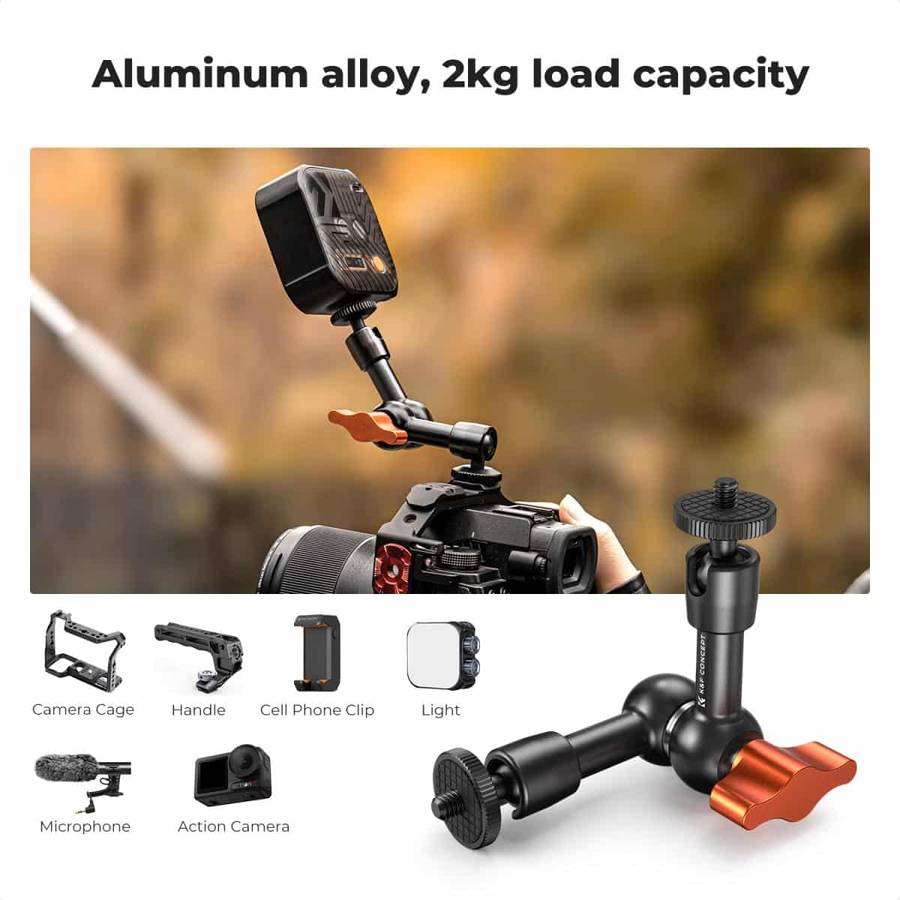 KF31.130 | K&F 6" (15cm) Magic Arm with Super Clamp