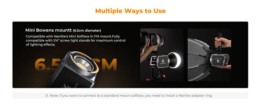 K&F 60W LED Light with Built-in Battery for Photo or Video | KF34.045