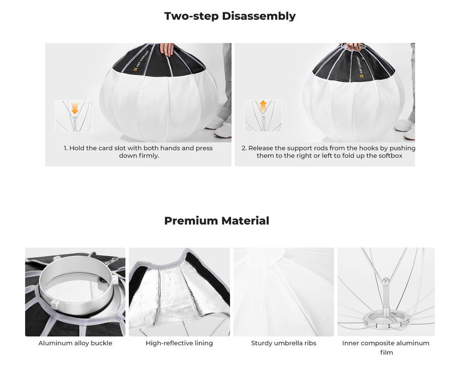 K&F 85cm Lantern Softbox with Bowens Mount and Quick Setup | KF18.0009V1