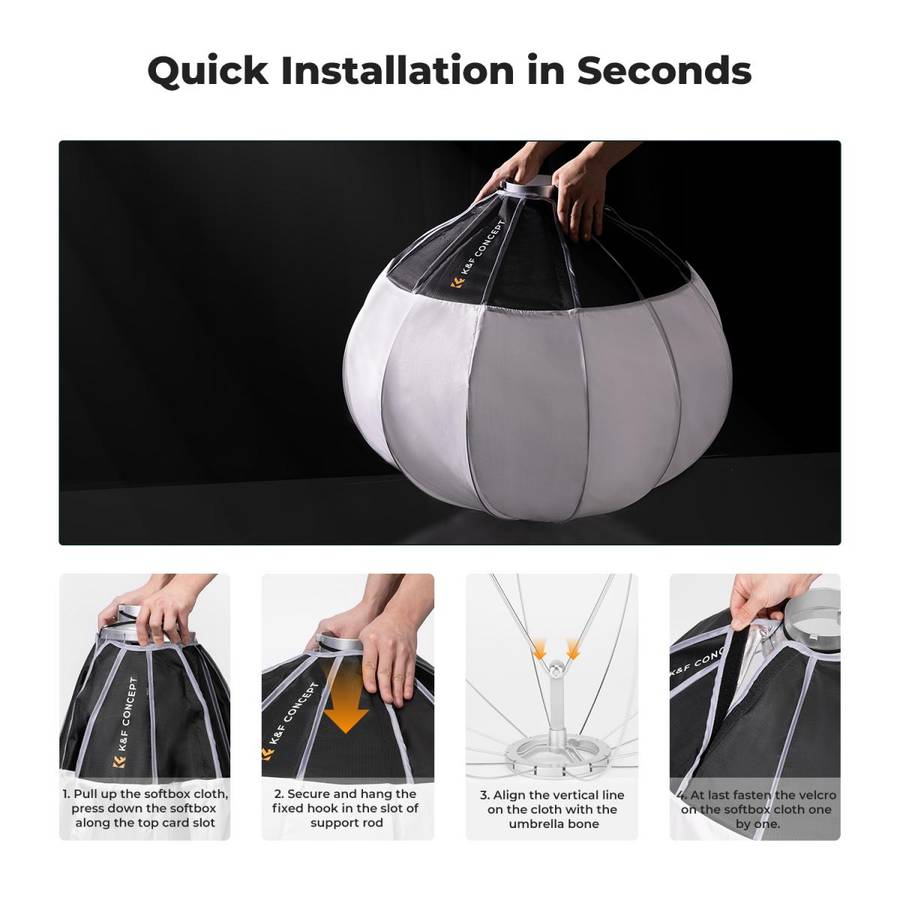 K&F 85cm Lantern Softbox with Bowens Mount and Quick Setup | KF18.0009V1